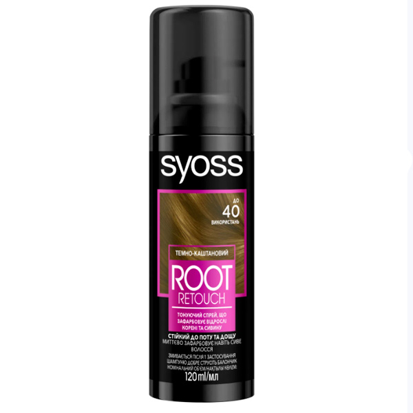 Спрей тонуючий Syoss Root Retoucher темно-каштановий 120 мл