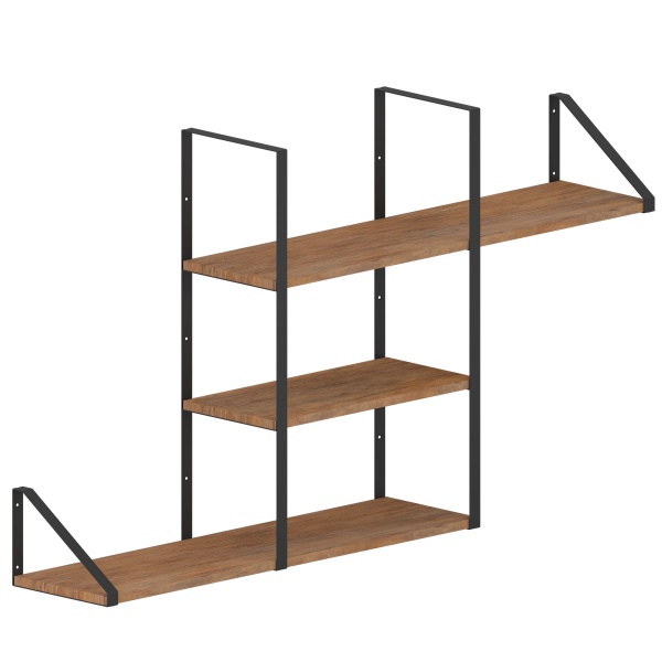 Кронштейн для полиць Valore Потрійний прямокутник Loft SB-TR-28