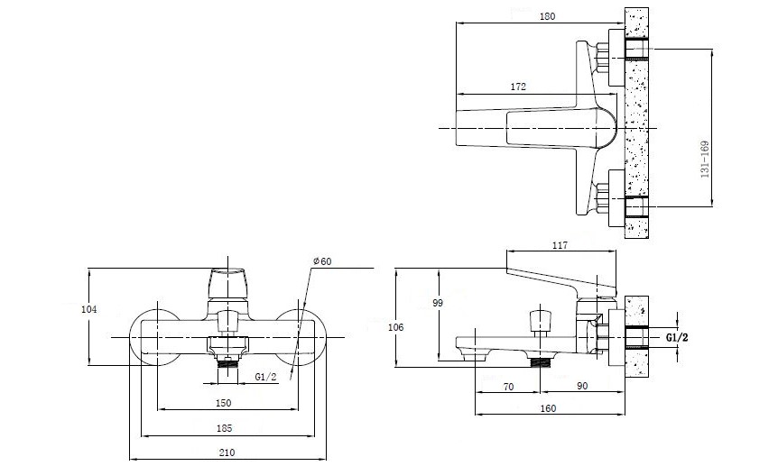 Змішувач для ванни Mixxen VVABI хром MXYA0774