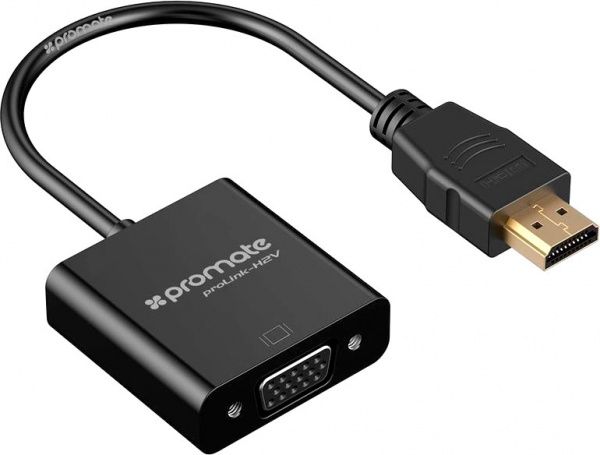 Адаптер Promate HDMI – VGA 0.2 м чорний 