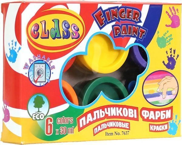 Краски пальчиковые 6 кольорів 7637 CLASS