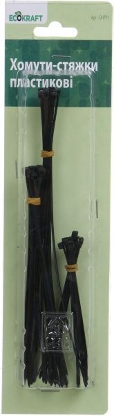 Стяжка кабельна EcoKraft 30 шт. чорний 