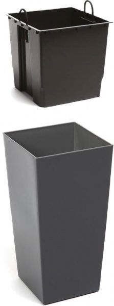 Горшок Lamela Финезия ротанг 350 квадратный капучино 