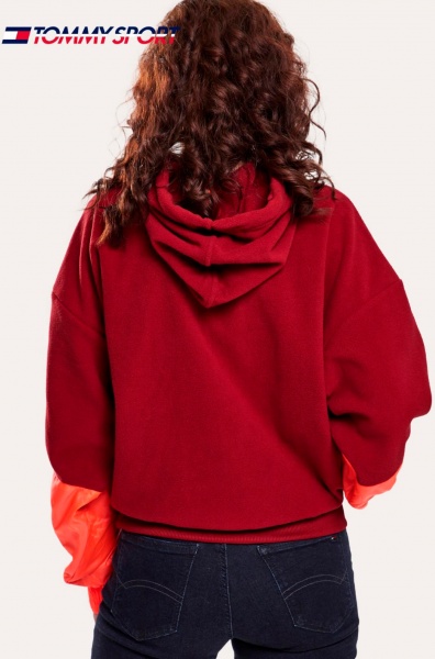 Джемпер Tommy Hilfiger BLOCKED POLAR MIX HOODIE S10S100355607 р. L красный
