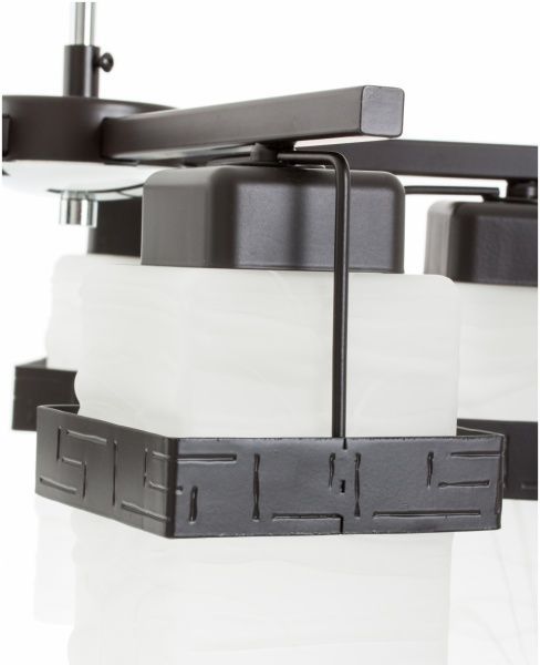 Люстра стельова Luminex Ecos 5xE27 білий/чорний хром 4425 