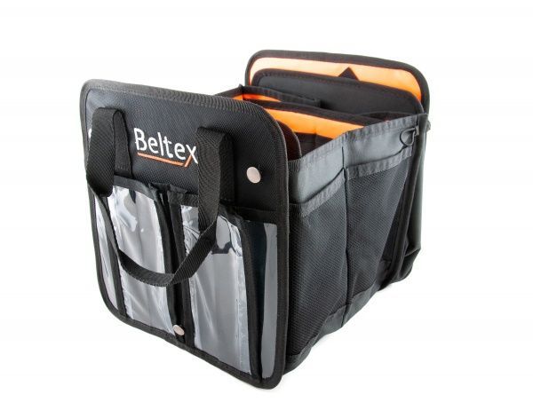 Сумка-органайзер 2-х секционная S 52х26х28 см Beltex 37031 черный с оранжевым