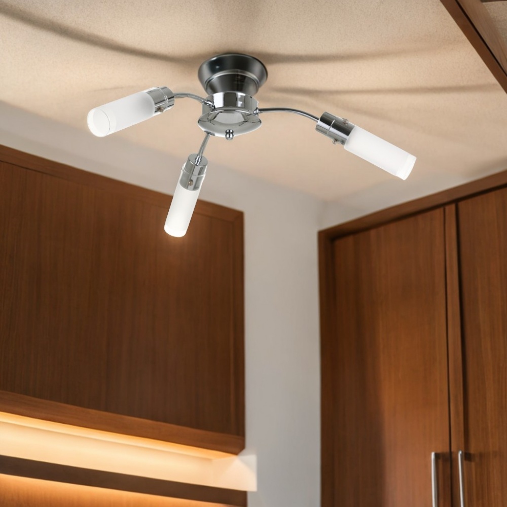 Світильник стельовий Accento lighting Camellia 3x40 Вт E14 хром ALPL-BL19230-3