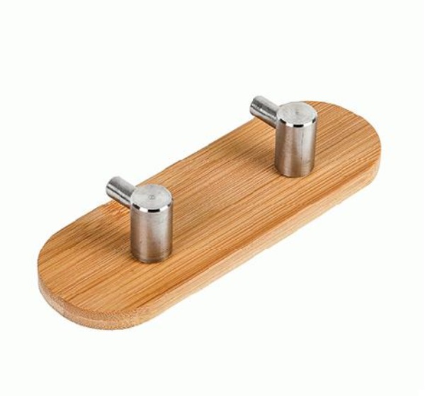 Планка с крючками Axentia Bonja 15x5x3 см бамбук