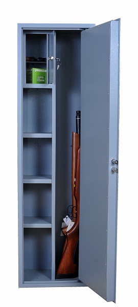 Сейф оружейный Metalzavod СО-1400 серый (3 ружья + трейзер) 
