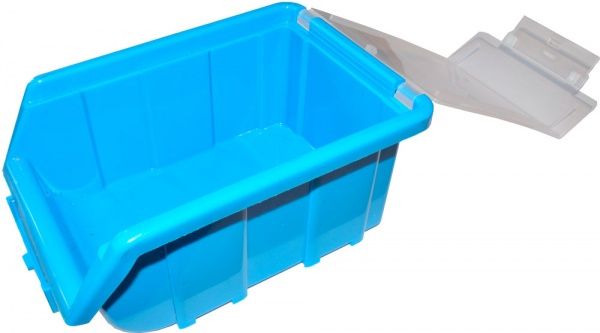Лоток для дрібних деталей із кришкою 17x11x7.5 см синій 