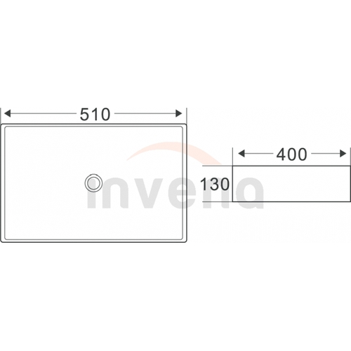 Умывальник-чаша Invena ATE 51 см серый мраморный эффект (CE-16-705)