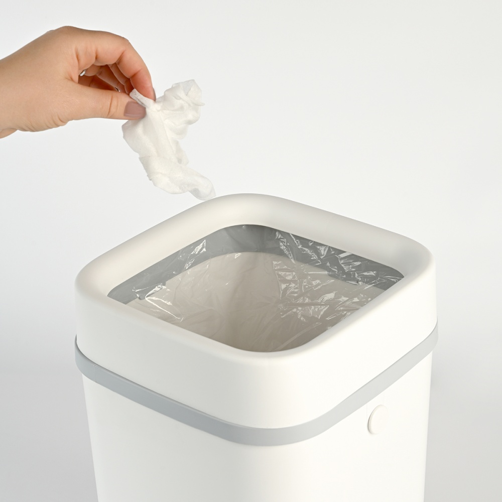 Відро для сміття МВМ 15 л білий/сірий BIN-25 15L WHITE/GRAY