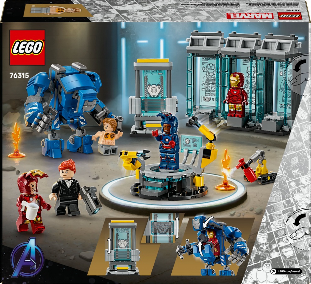 Конструктор LEGO Super Heroes Marvel Лабораторія Залізної Людини: зал обладунків 76315