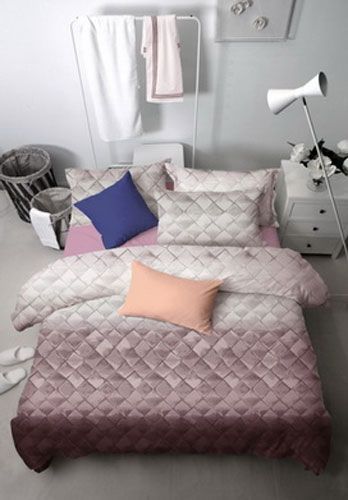 Комплект постільної білизни Pink leather 2 фіолетовий із рожевим 