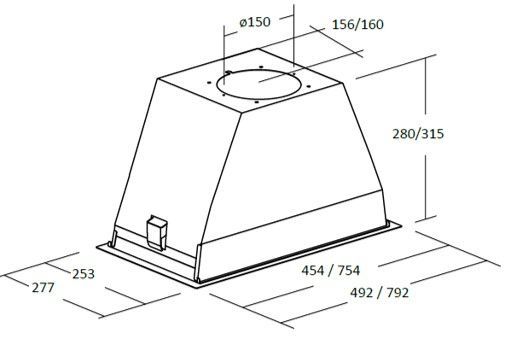 Вытяжка Cata GL 45 X/C