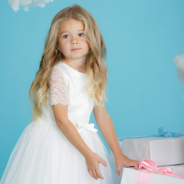 Платье Maya-MI 0105-0029-0 р.98 молочный 