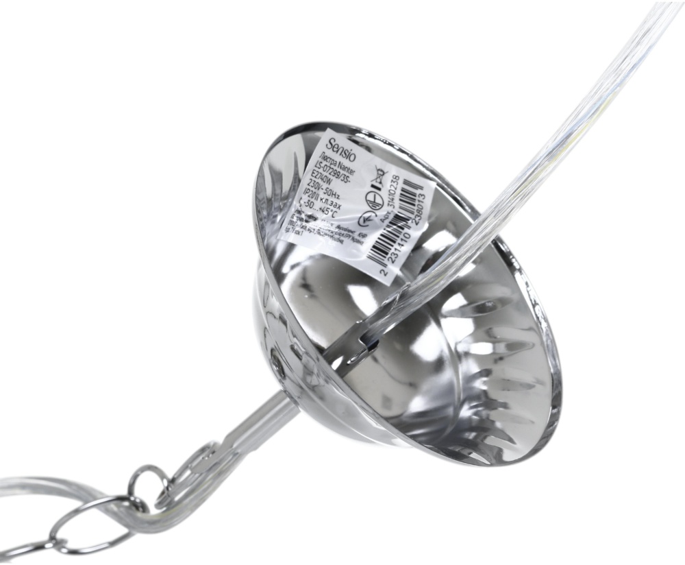 Люстра Sensio Nanter 3x40 Вт E27 білий/хром LS-07299/3S-E2740W