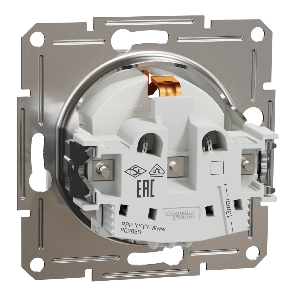 Розетка бытовая с заземлением Schneider Electric Asfora IP20 белый EPH2970121