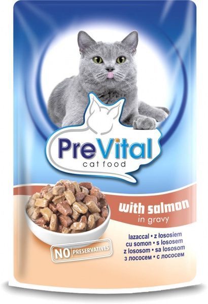Корм PreVital с лососем в соусе 100 г 170436
