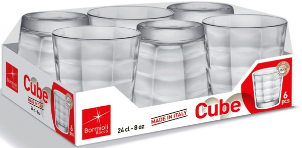 Набор стаканов Cube 245 мл 6 шт. Bormioli Rocco 