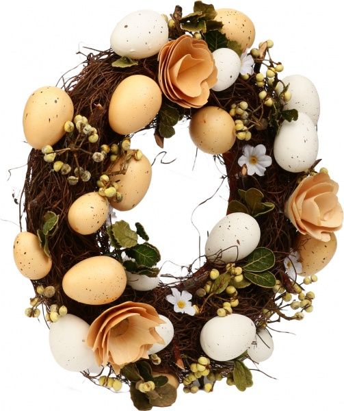 Венок из яиц и цветочков WJ19012