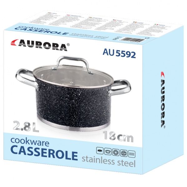 Каструля з кришкою 2,8 л 5592AU Aurora