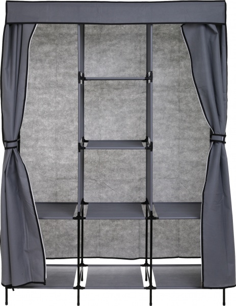 Тканинна шафа London 1720х1280х450 мм сірий із чорним 