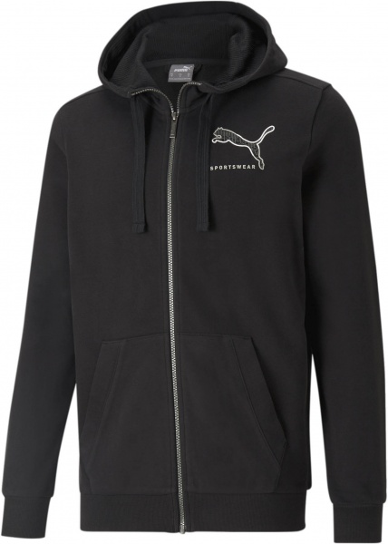 Джемпер Puma ATHLETICS FZ Hoodie TR 58576101 р. M черный