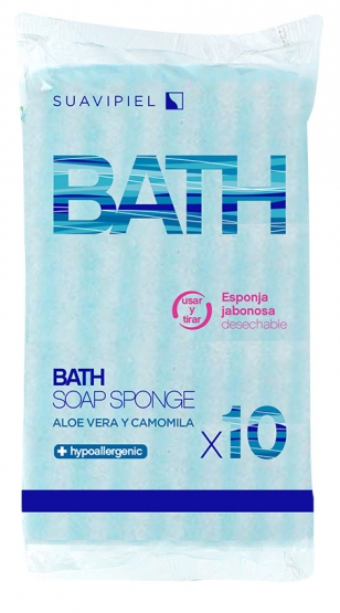 Мочалка Suavipiel з милом 10 шт. 