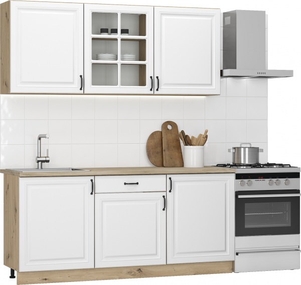 Кухня модульная Грейд МС Глория (без столешницы) ЛДСП / МДФ 1,8 м 