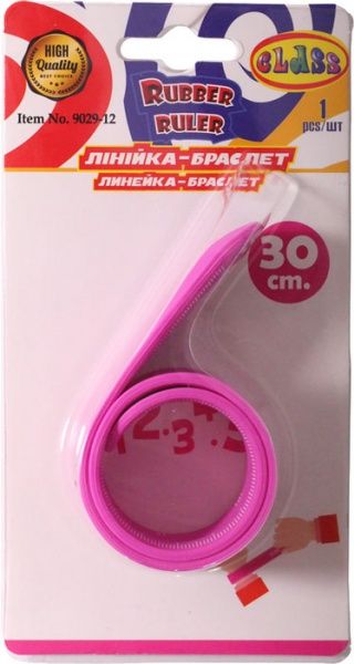 Линейка-браслет 30 см 9029-12 розовая CLASS