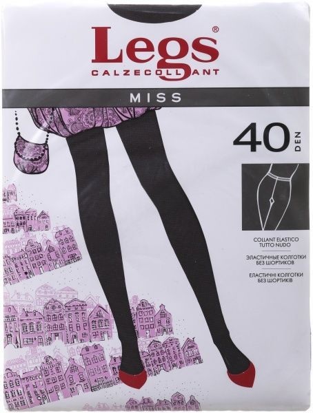 Колготки женские Legs 111 MISS 40 den grigio р. 5 светло-серый 