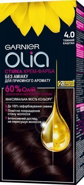 Фарба для волосся Garnier Olia 4.0 темний каштан