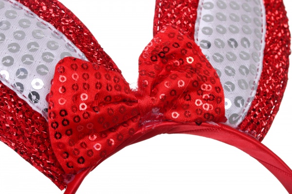 Обруч карнавальний Вушка заячі 26х21 см мікс 3 види в асортименті 