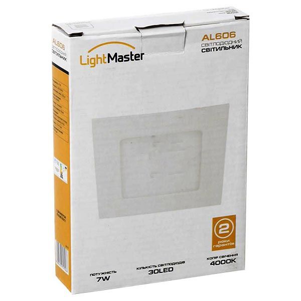 Светильник точечный LightMaster 4000 К AL606 7 W квадрат 