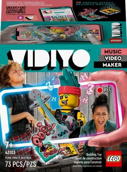 Конструктор LEGO Vidiyo Punk Pirate BeatBox (Куб битбокс «Пират-панк») 43103