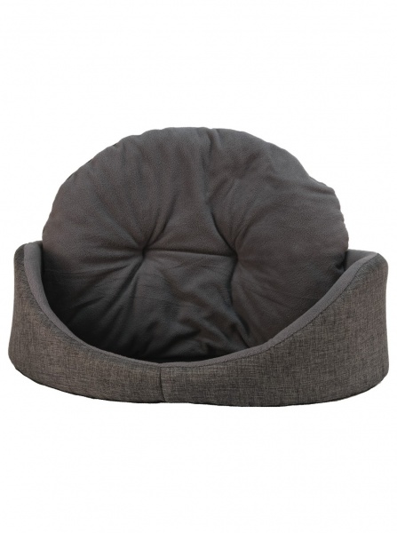 Лежак FX home 50x40x17 см сірий овальний 032022