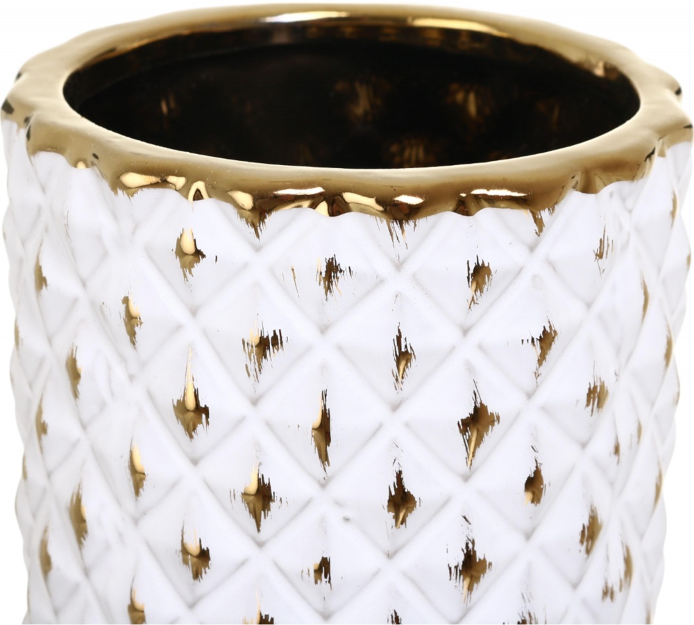 Ваза керамическая Sensio Cedar 22,5 см белая PS31722