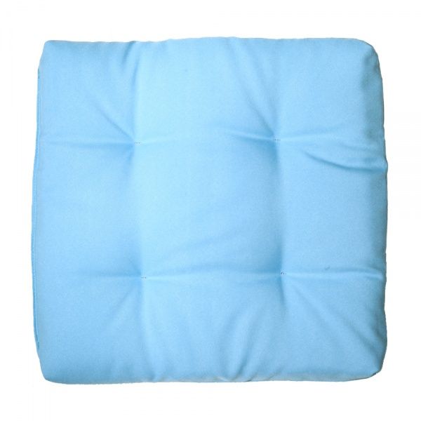 Подушка на стул Монблан стеганая 40х40х5 голубая