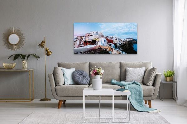 Репродукция Панорама города Санторини 00008 96x48 см 