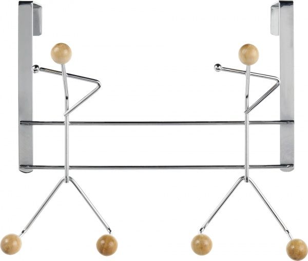 Крючок Lemax хром / дерево двойной 255х240 мм