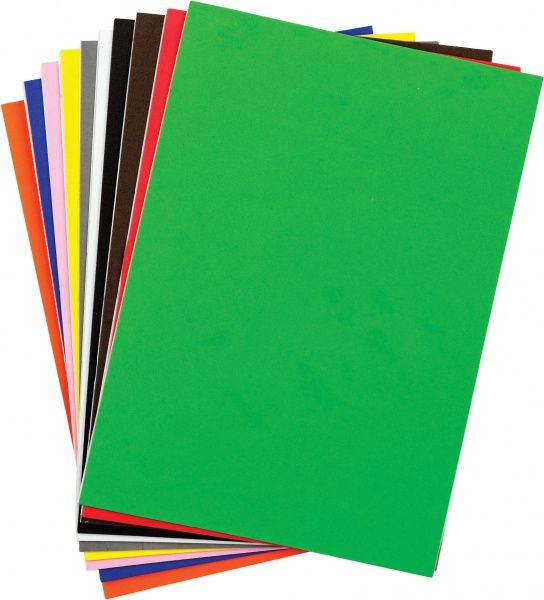 Фоаміран на клейкій основі А4 10 кольорів