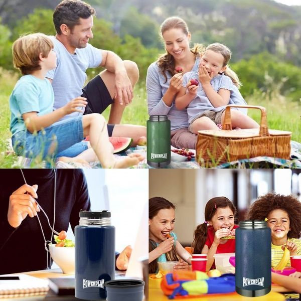 Термос для еды 9002 750 мл зеленый PowerPlay