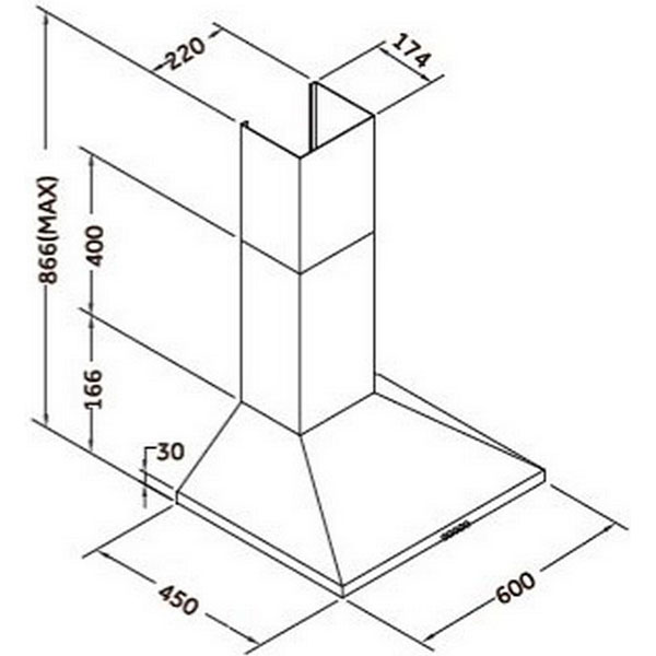 Витяжка Pyramida BF 60 M WH