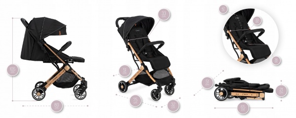 Коляска прогулочная MoMi Estelle black 