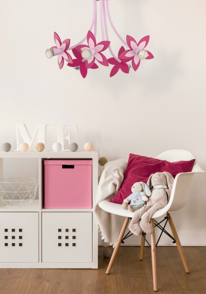 Люстра стельова Nowodvorski Flowers Pink 5xGU10 рожевий 6896 