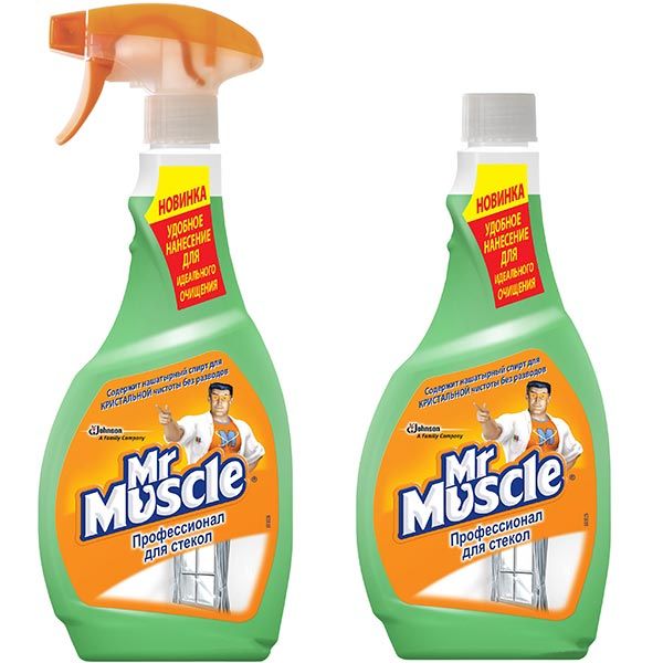 Средство для мытья Mr Muscle Утренняя роса 500 мл + запаска