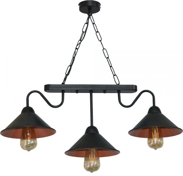 Люстра подвесная Геотон НСБ 02-3х60-993 Марс-3 3xE27 черный 47888 