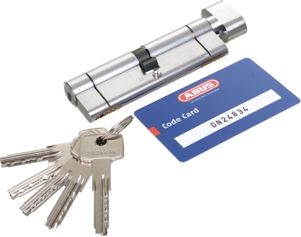 Цилиндр Abus KD6PS 50x50 ключ-вороток 100 мм матовый никель