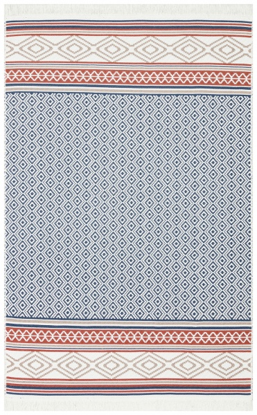 Килим Ekohali Arya AR 26 Navy Beige 120x180 см двосторонній 